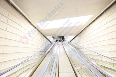 Противопожарные шторы Гармошка в Атриуме